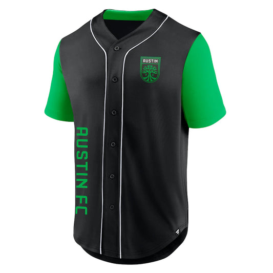 Austin FC Fanatics Balance Fashion Baseball Jersey - Black