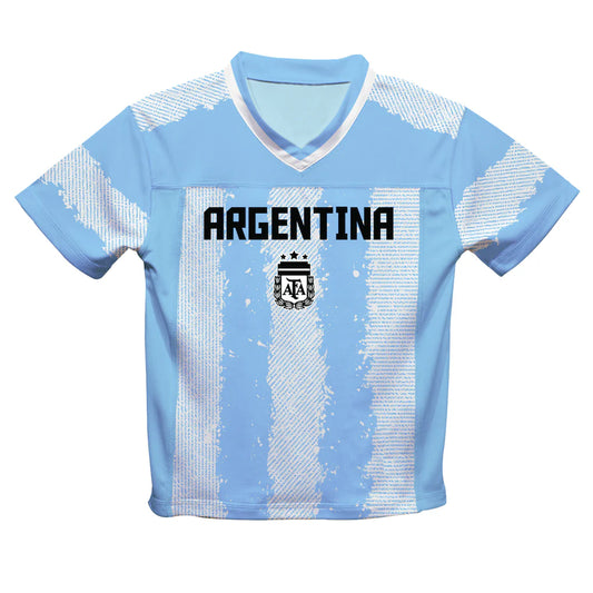 Julián Álvarez Argentina National Team Vive La Fete  Football Jersey - Light Blue