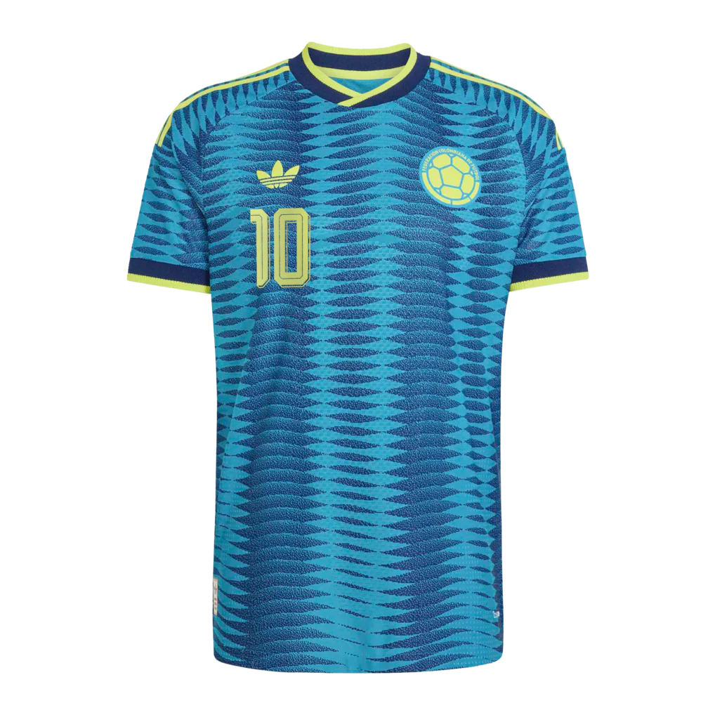 James Rodríguez Colombia National Team adidas 2026 Away On-Field Authentic Jersey - Turquoise
