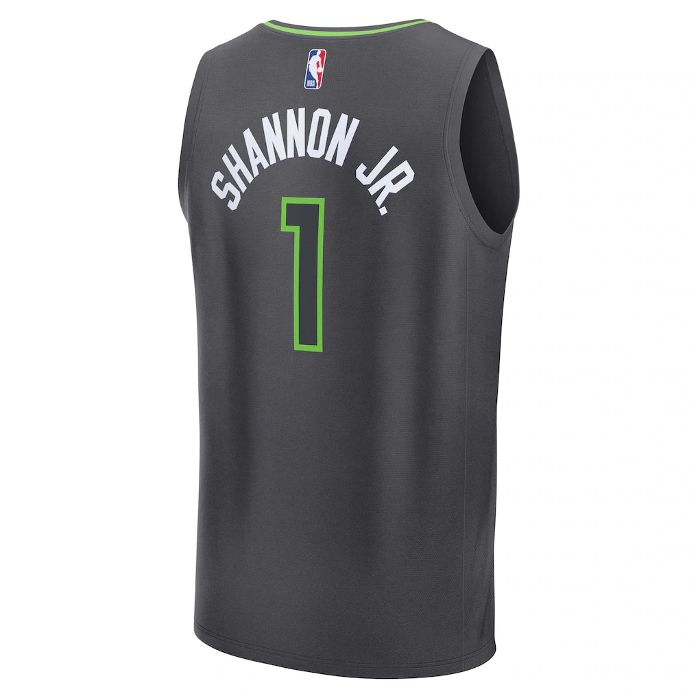 Terrence Shannon Jr. Minnesota Timberwolves Fanatics Fast Break Replica Jersey - Statement Edition - Anthracite