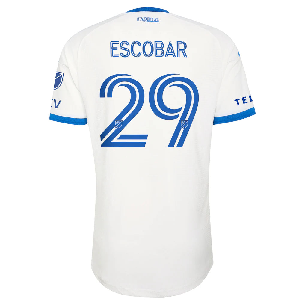 Franco Escobar CF Montreal adidas 2026 The Procure Jersey On-Field Authentic Patch Jersey - White
