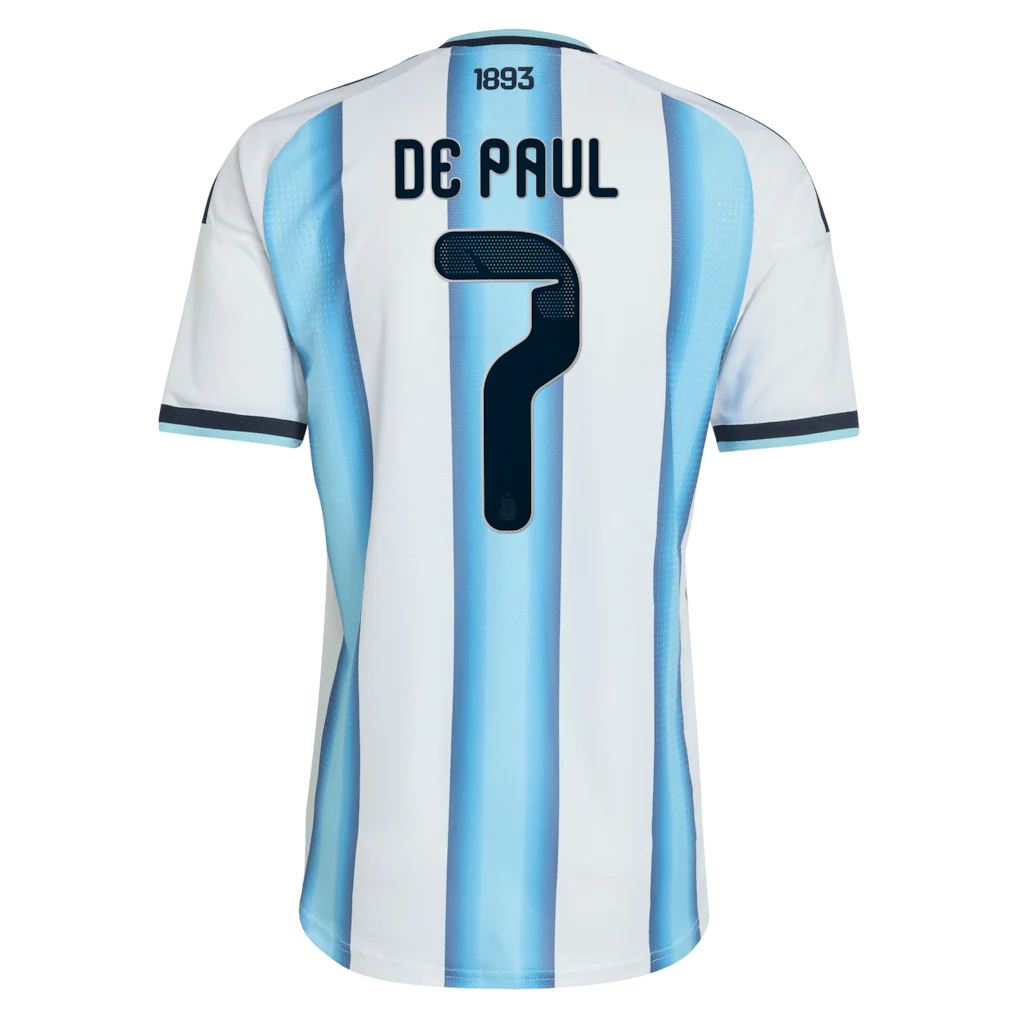 Rodrigo De Paul Argentina National Team adidas 2026 Home Authentic Jersey - White