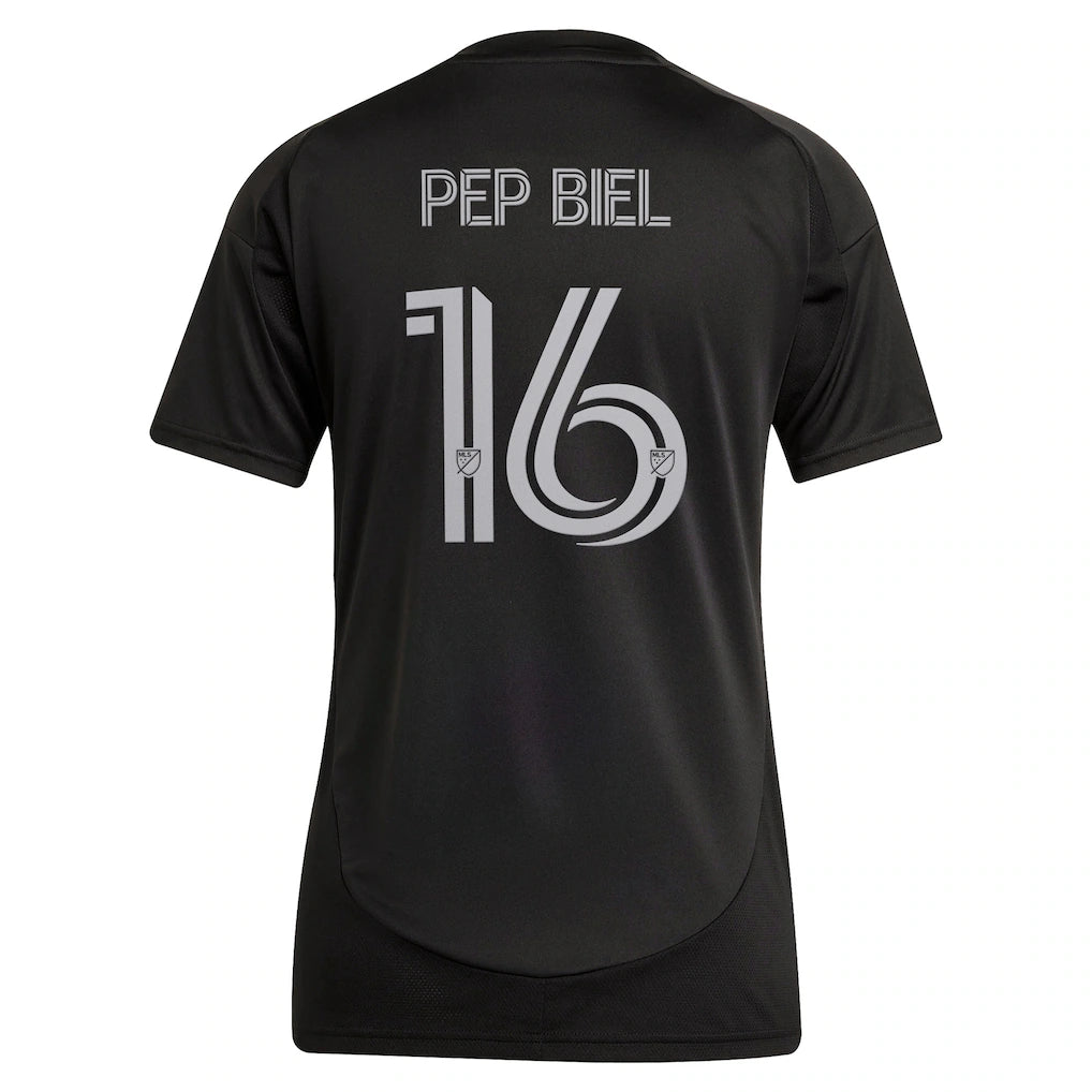 Pep Biel Charlotte FC adidas Women's 2025 Fortress Kit Replica Jersey - Black