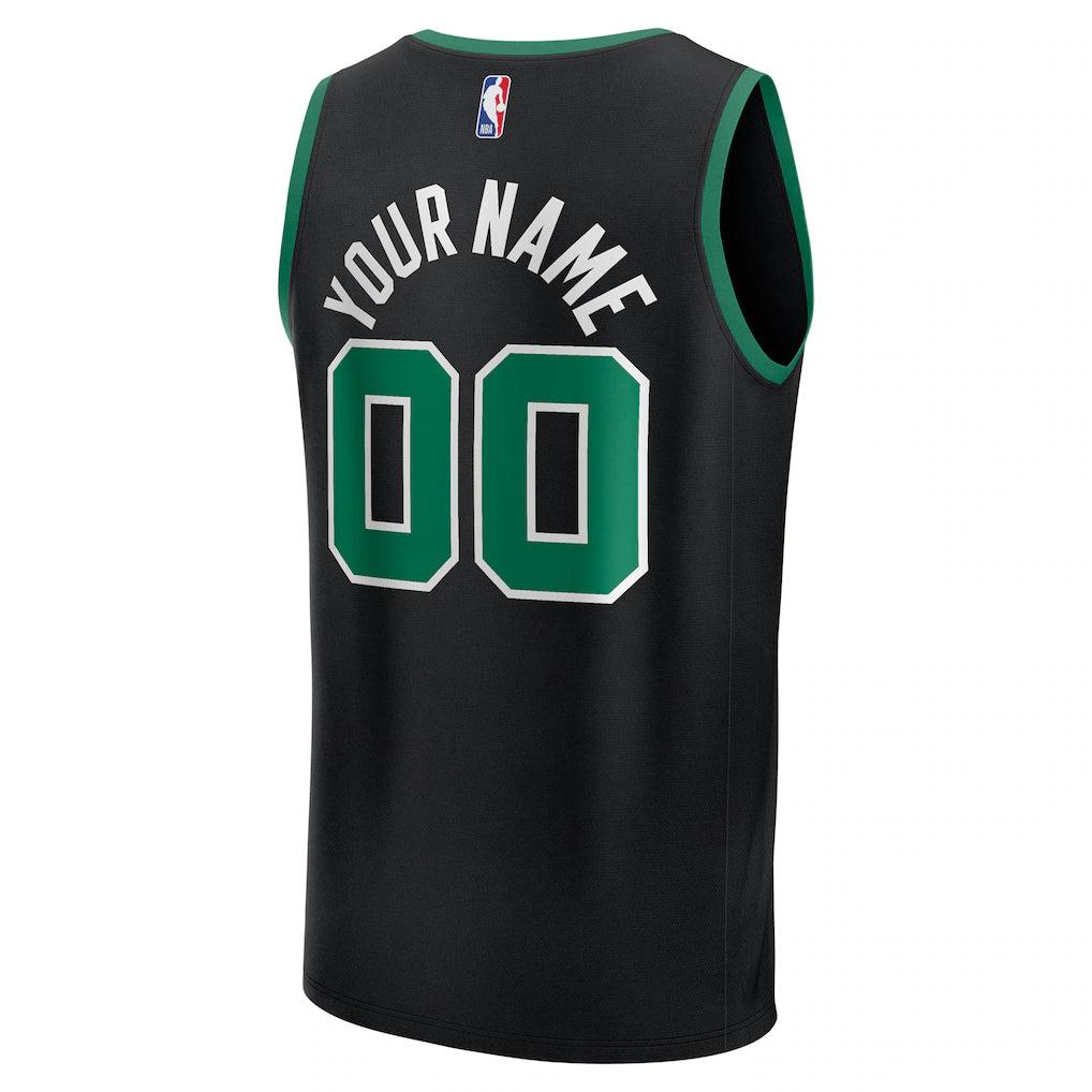 Boston Celtics Fanatics Fast Break Custom Jersey - Statement Edition - Black