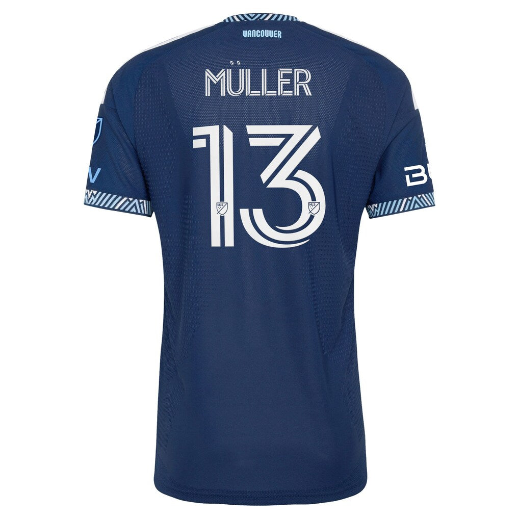 Thomas Müller Vancouver Whitecaps FC adidas 2026 The Coastal Jersey On-Field Authentic Patch Jersey - Blue