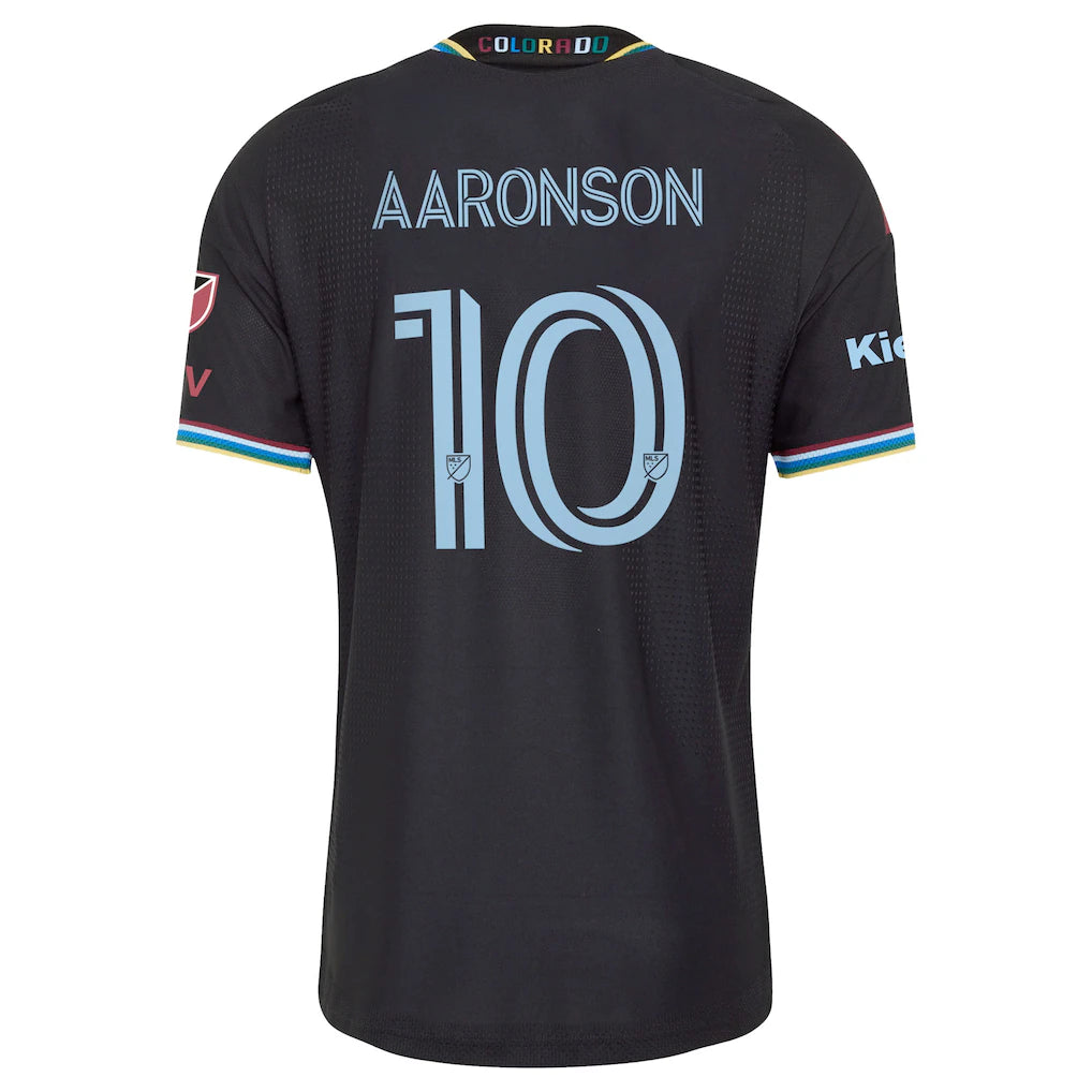 Paxten Aaronson Colorado Rapids adidas 2026 Colorful Colorado On-Field Authentic Patch Jersey - Black
