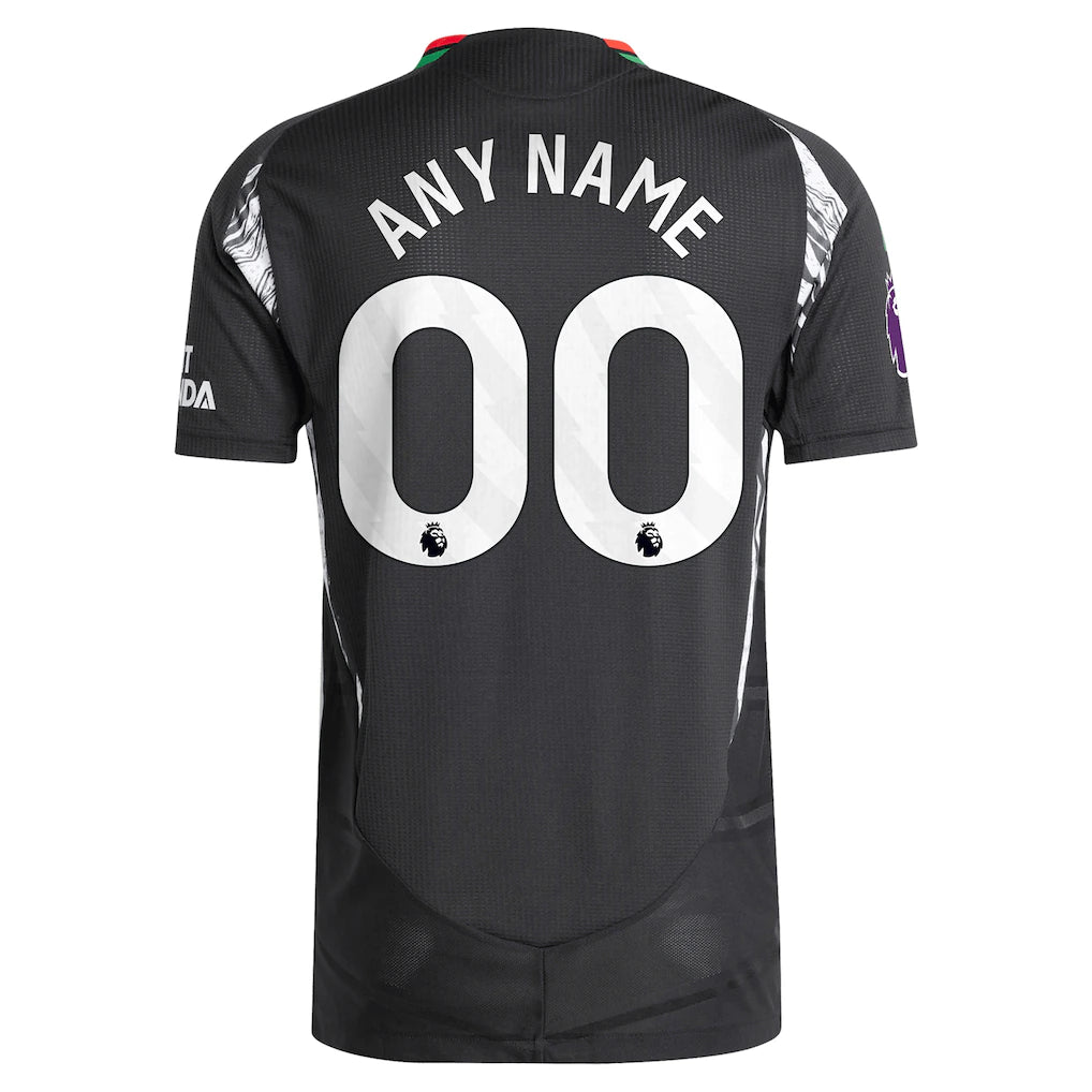 Arsenal adidas 2024/25 Away Authentic Custom Jersey - Black