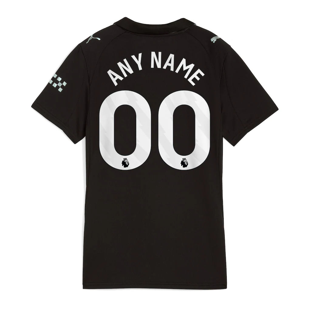 Manchester City Puma Women's 2025/26 Away Replica Custom Jersey - Black