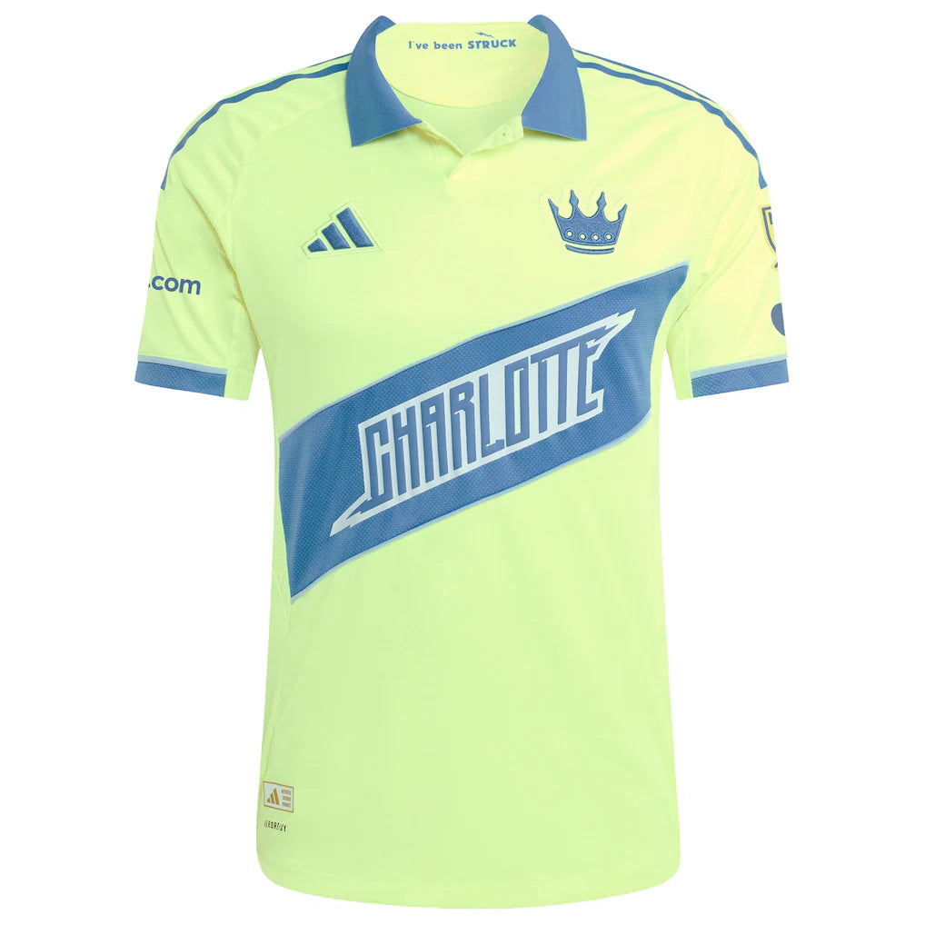 Charlotte FC adidas 2025 Third Authentic Jersey - Yellow