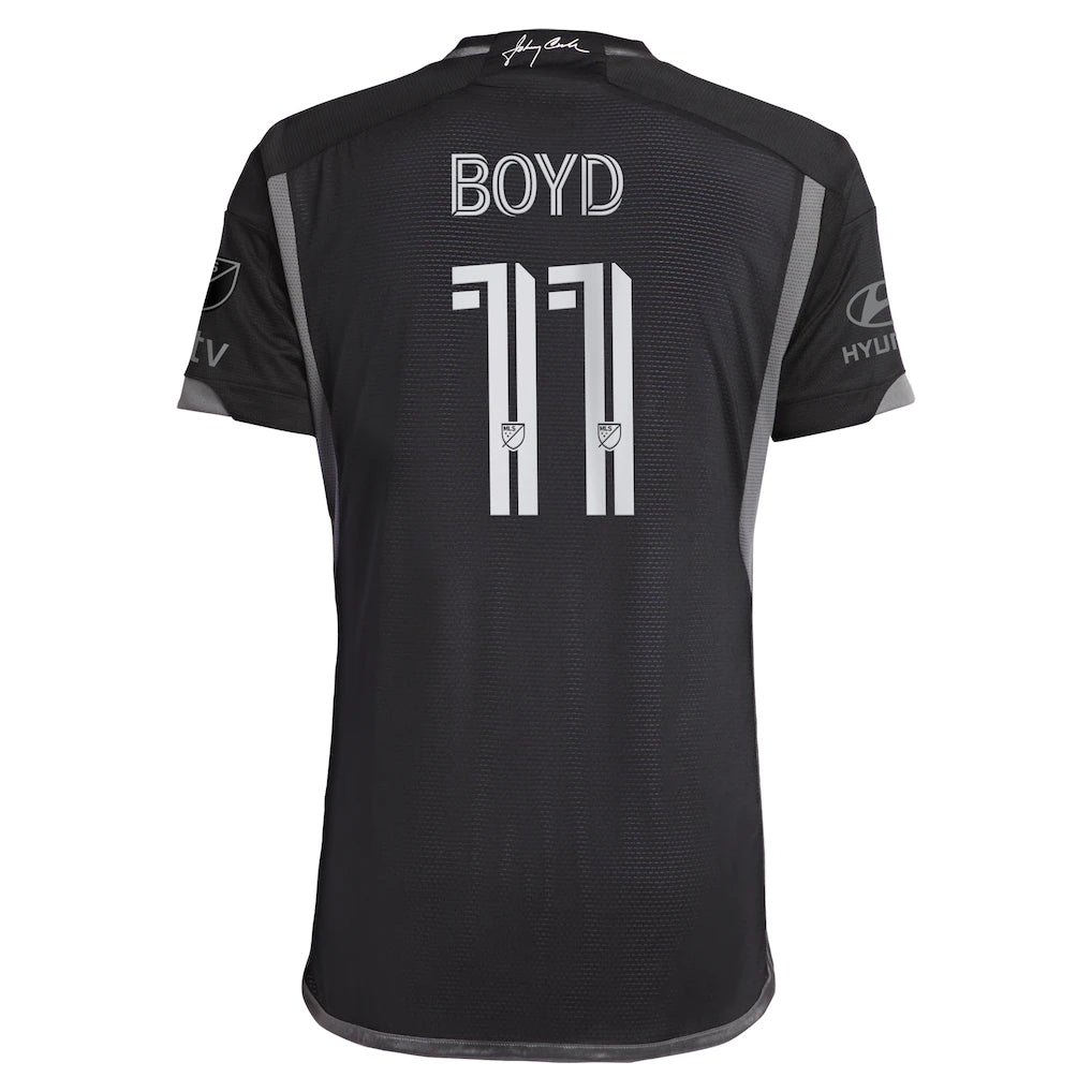 Tyler Boyd Nashville SC adidas 2024 Man In Black Kit Authentic Player Jersey - Black