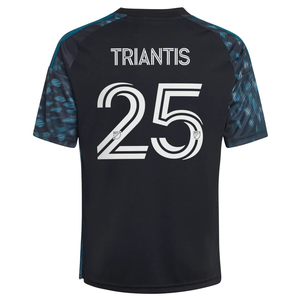 Nectarios Triantis Minnesota United FC adidas Youth 2026 The Decade Kit Replica Jersey - Black