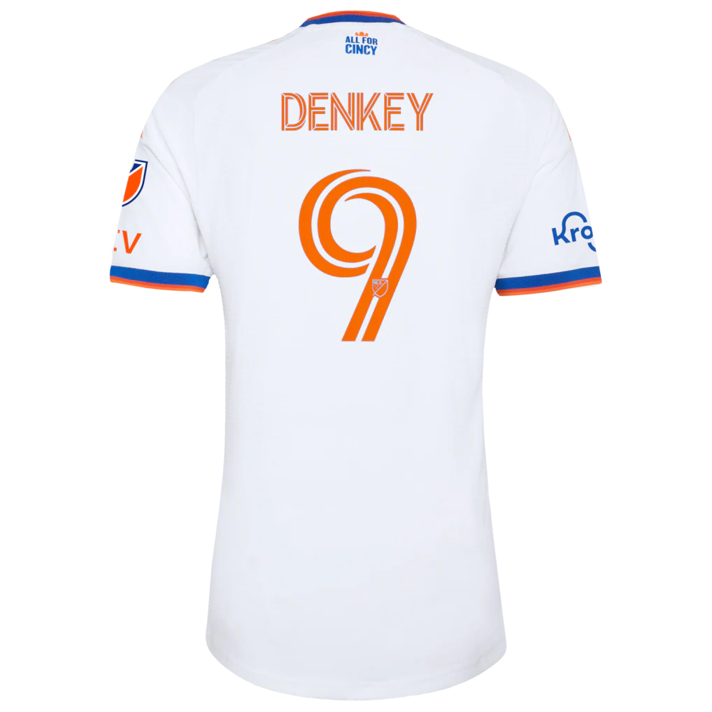 Kévin Denkey FC Cincinnati adidas 2026 The Seven Hills Kit On-Field Authentic Patch Jersey - White