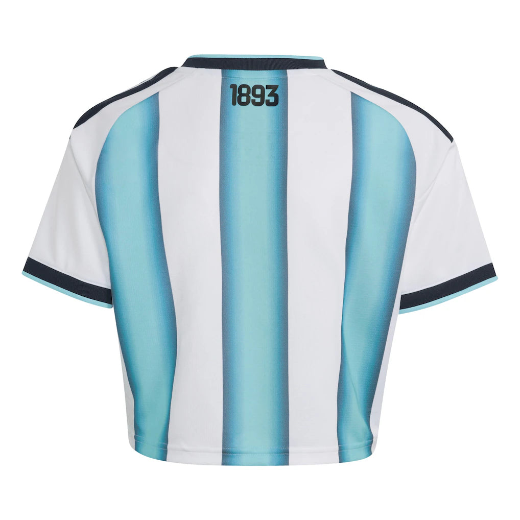 Argentina National Team adidas Women's  Home 2022 Winners Cropped Replica Jersey - White