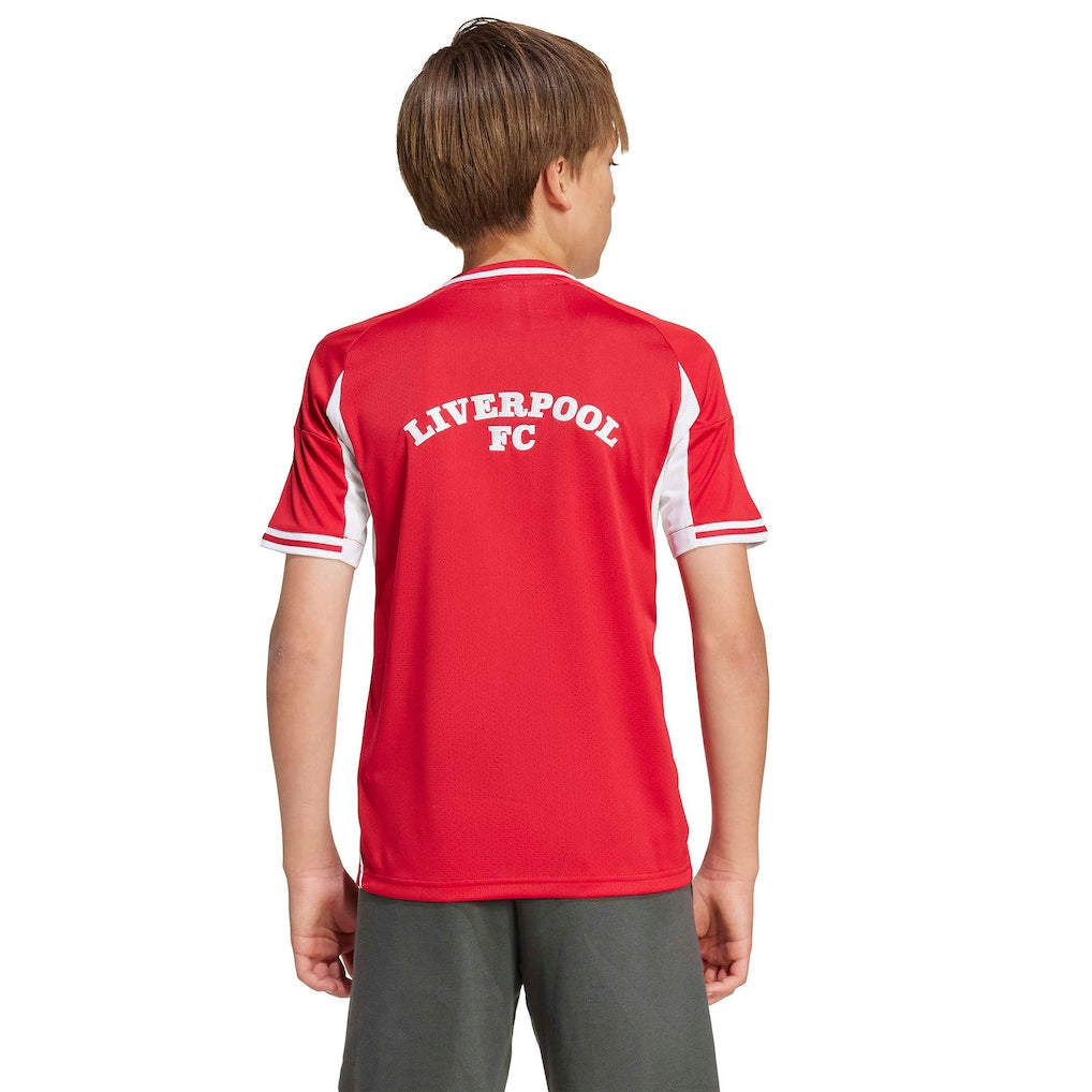 Liverpool adidas Youth Full-Button Baseball Jersey - Red