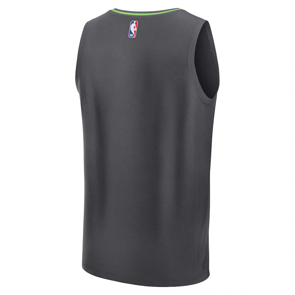 Minnesota Timberwolves Fanatics Fast Break Custom Jersey - Icon Edition - Anthracite