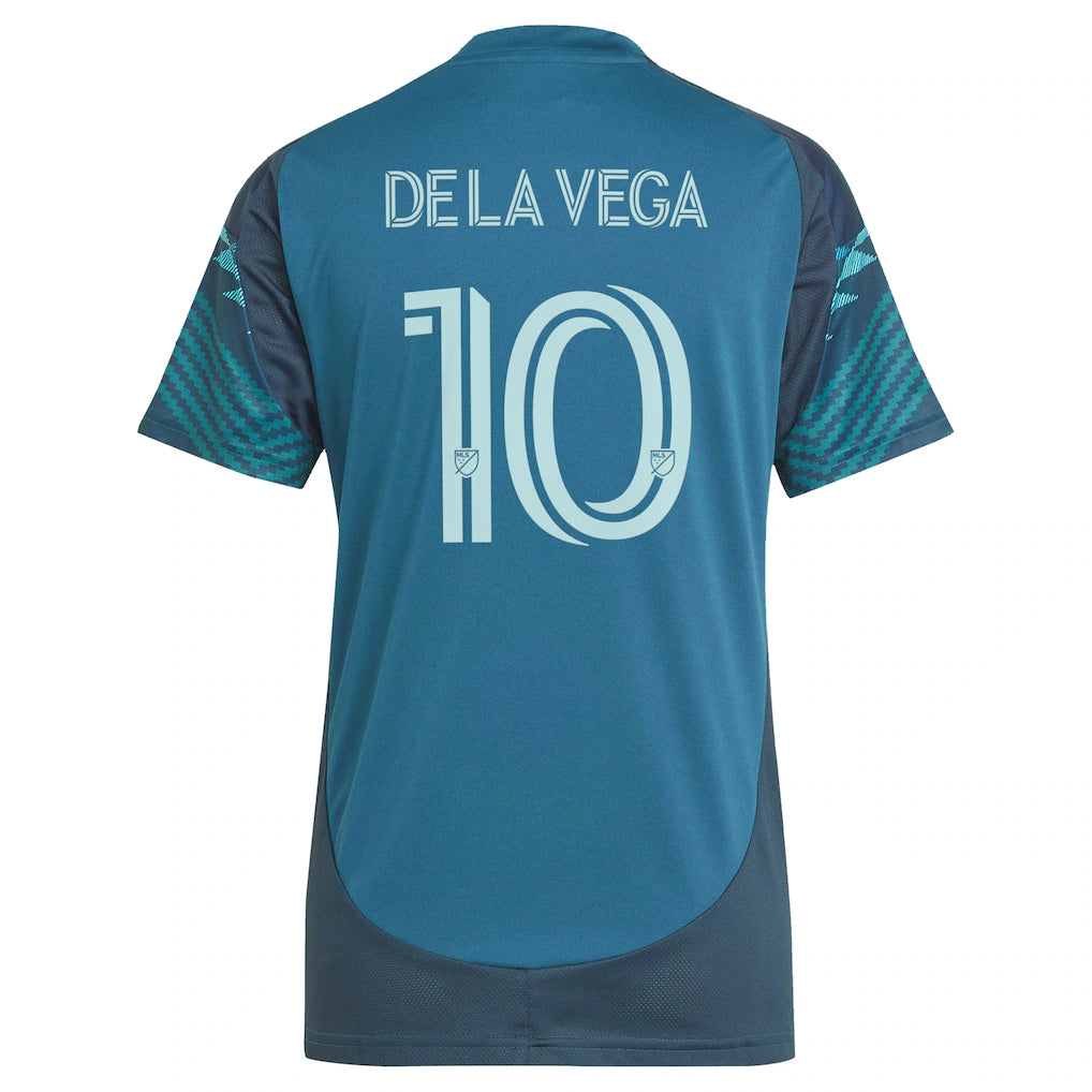 Pedro de la Vega Seattle Sounders FC adidas Women's 2025 The Salish Sea Kit Replica Player Jersey - Blue