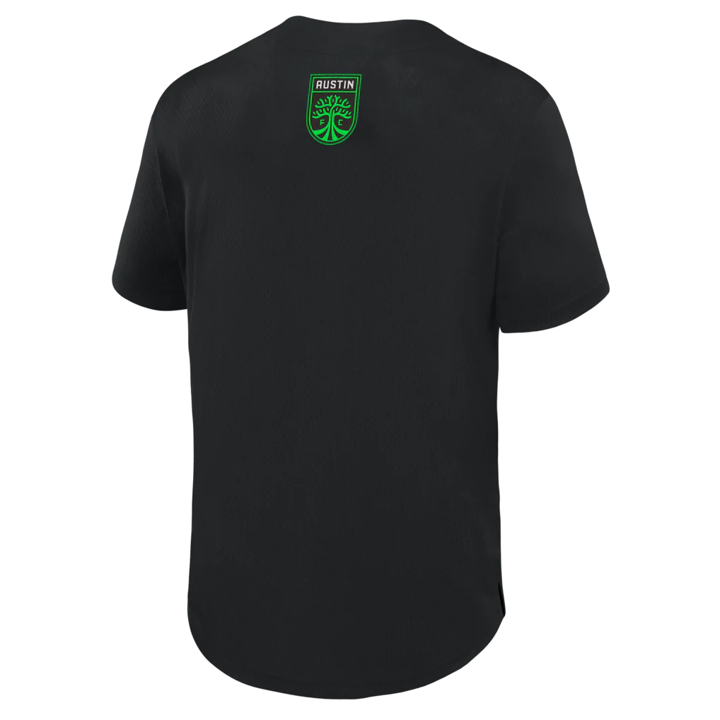 Austin FC Fanatics Maximum Intensity Button-Up Jersey  - Black