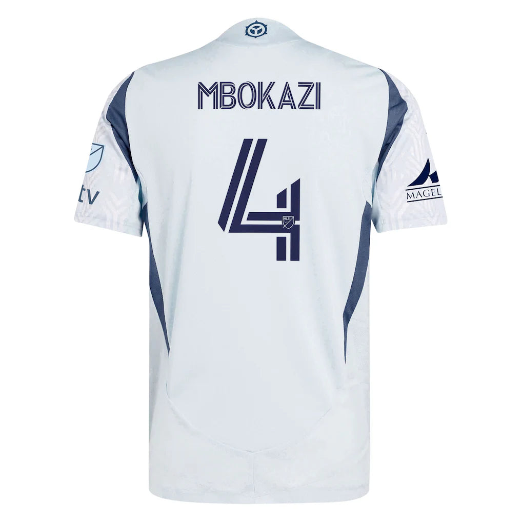 Mbekezeli Mbokazi Chicago Fire adidas 2025 The Municipal Kit On-Field Authentic Jersey – Light Blue