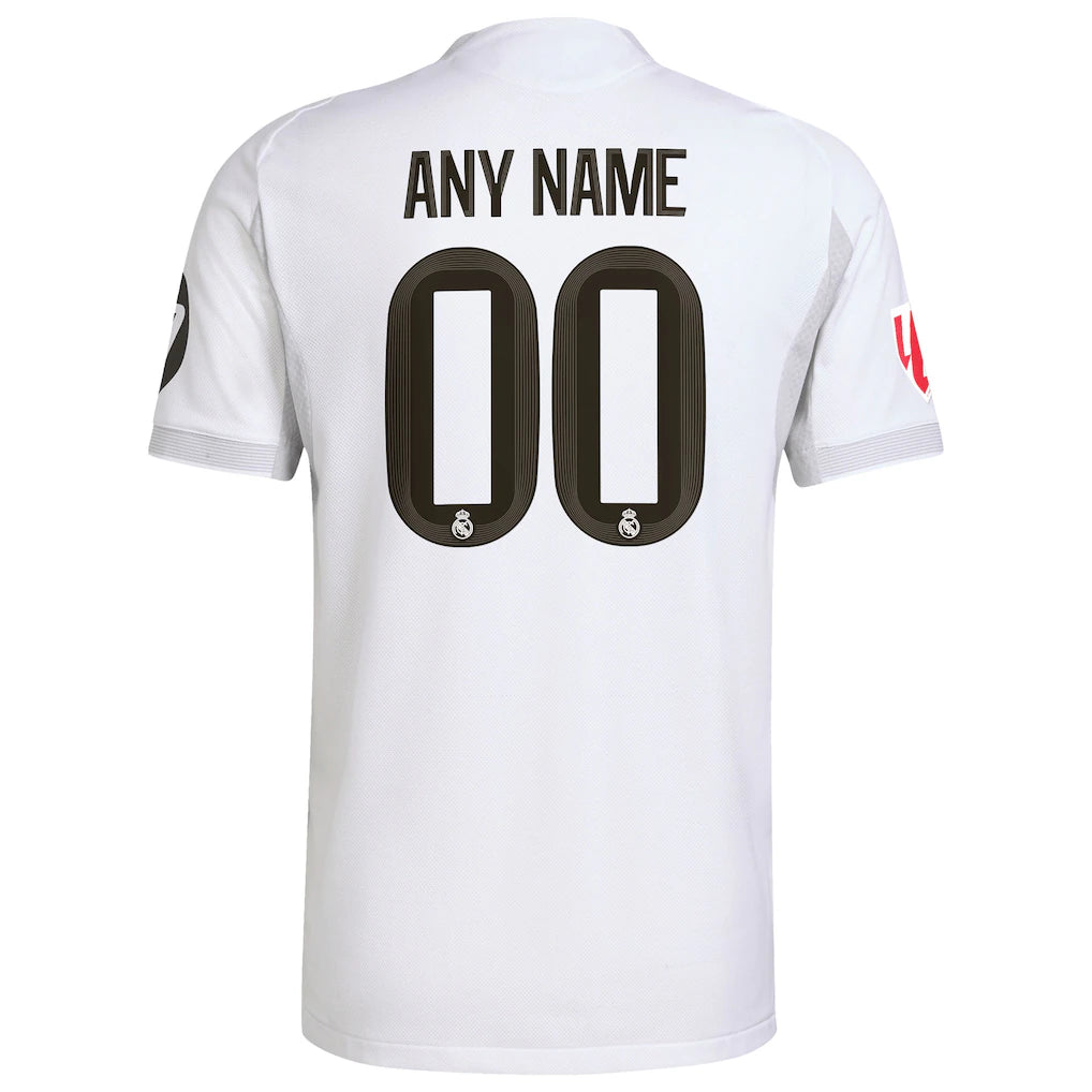 Real Madrid adidas 2025/26 Home Authentic Custom Jersey - White