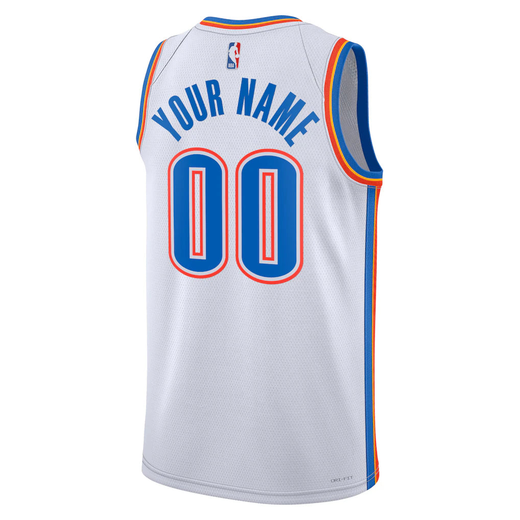 Oklahoma City Thunder Nike Unisex Swingman Custom Jersey White - Association Edition