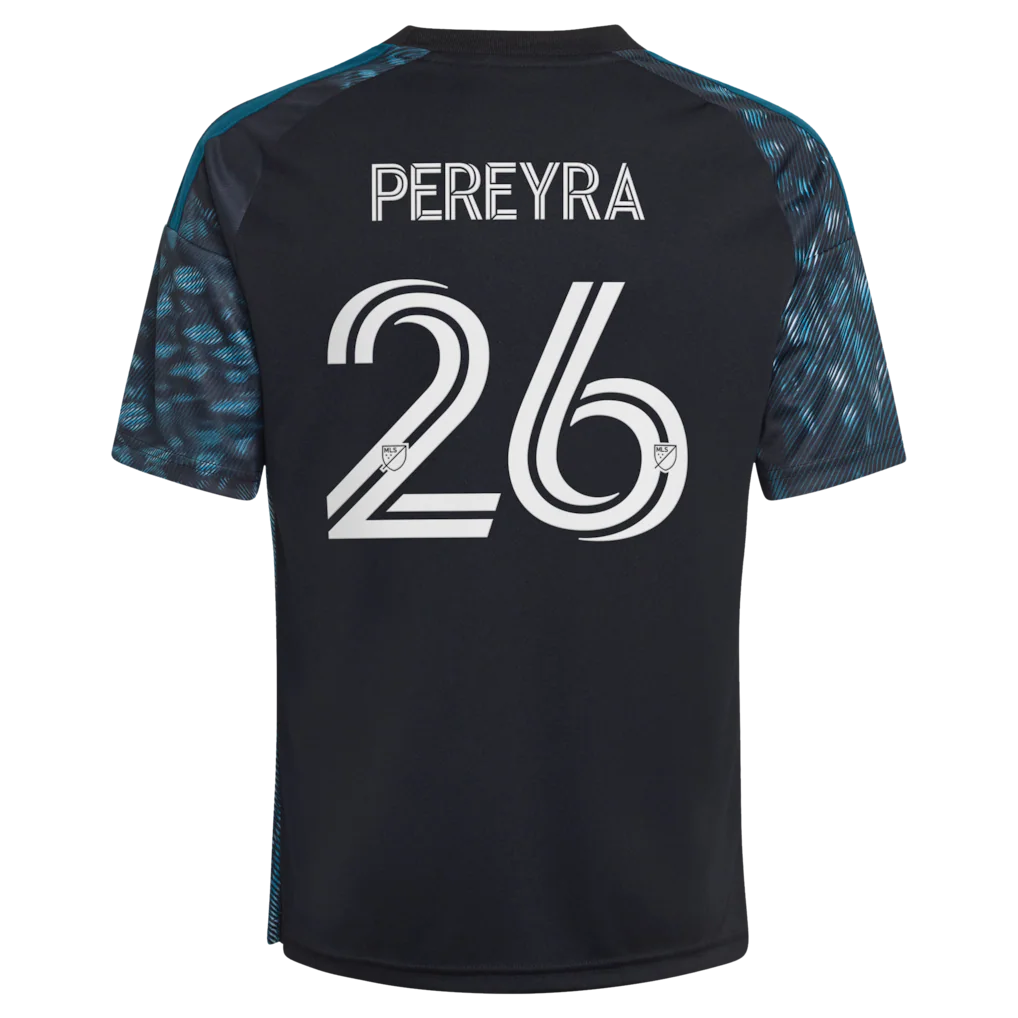 Joaquín Pereyra Minnesota United FC adidas Youth 2026 The Decade Kit Replica Jersey - Black