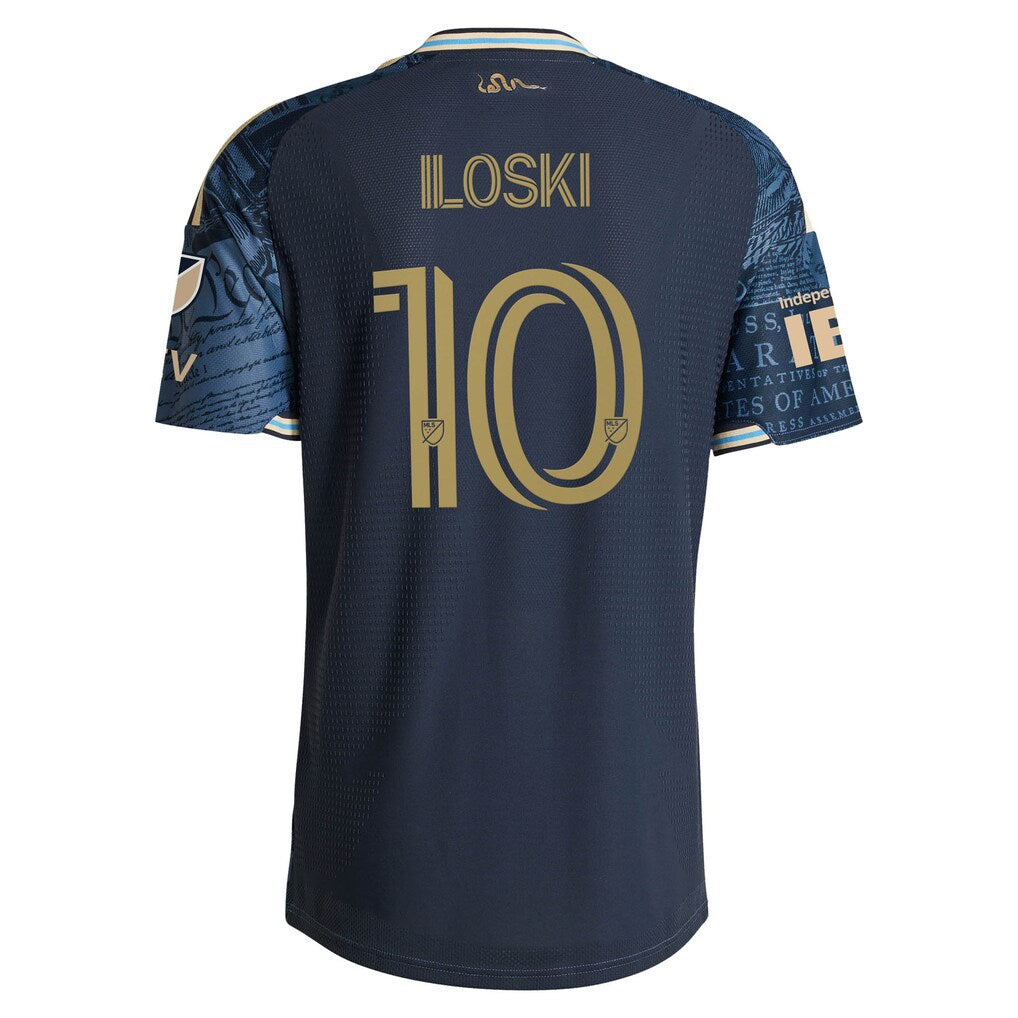 Milan Iloski Philadelphia Union adidas 2026 1776 Kit On-Field Authentic Patch Jersey - Navy