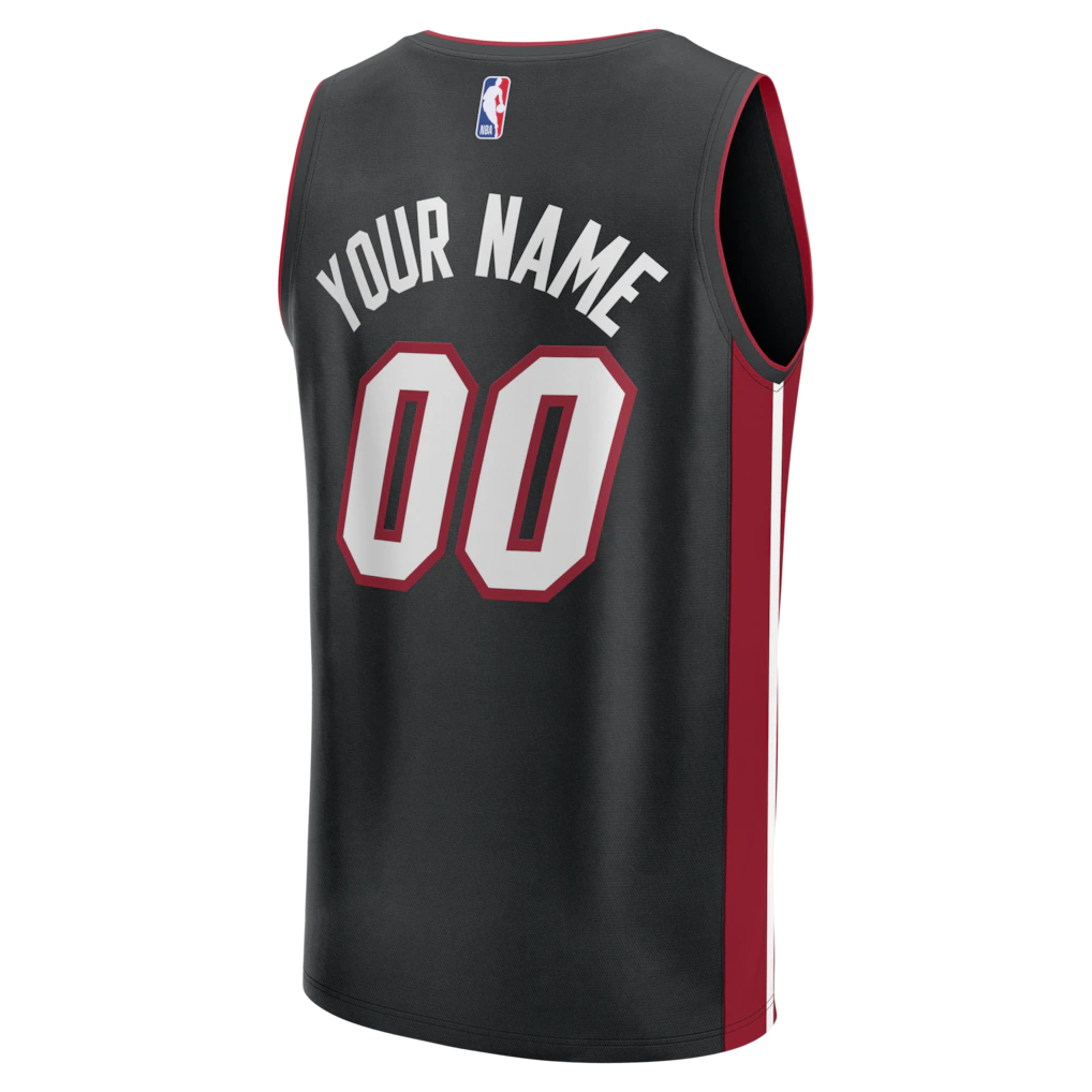 Miami Heat Fanatics Fast Break Custom Jersey - Icon Edition - Black