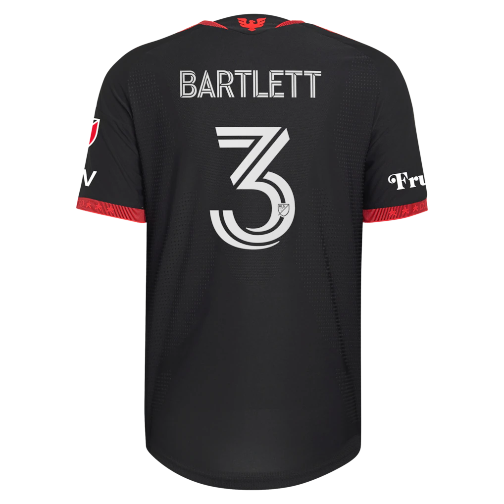 Lucas Bartlett D.C. United adidas  2026 Black-and-Red Kit On-Field Authentic Patch Jersey - Black