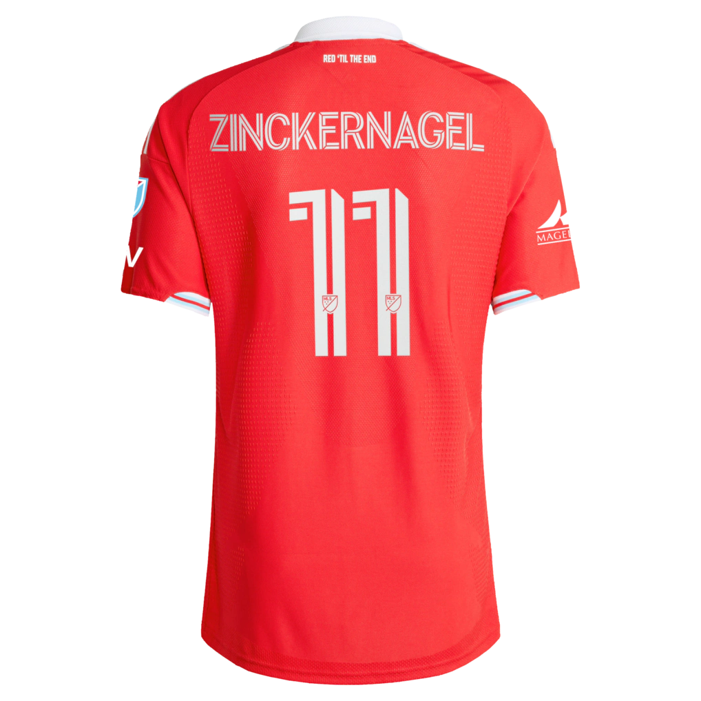 Philip Zinckernagel Chicago Fire adidas 2026 Forever Red On-Field Authentic Patch Jersey - Red