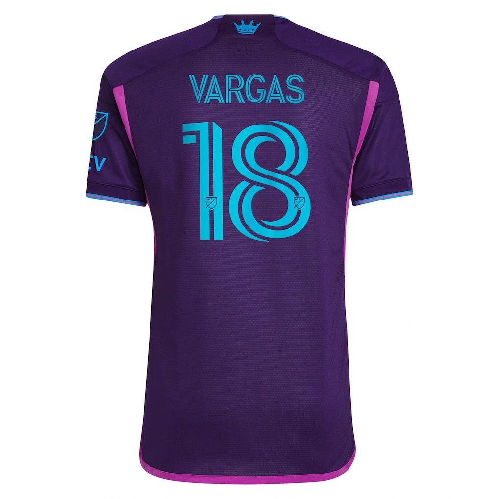 Kerwin Vargas Charlotte FC adidas 2023 Crown Jewel Kit Authentic Player Jersey - Purple