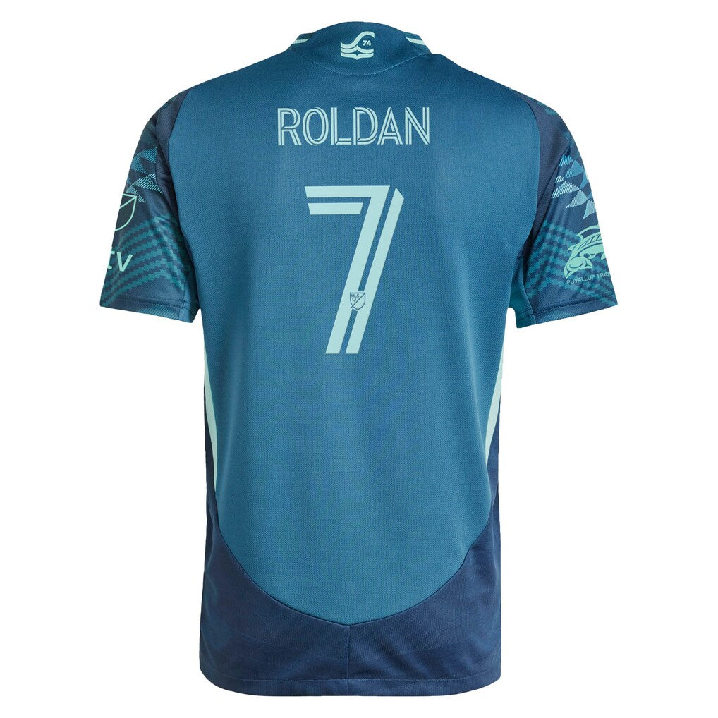 Cristian Roldan Seattle Sounders FC adidas 2025 The Salish Sea Kit On-Field Authentic Jersey - Blue