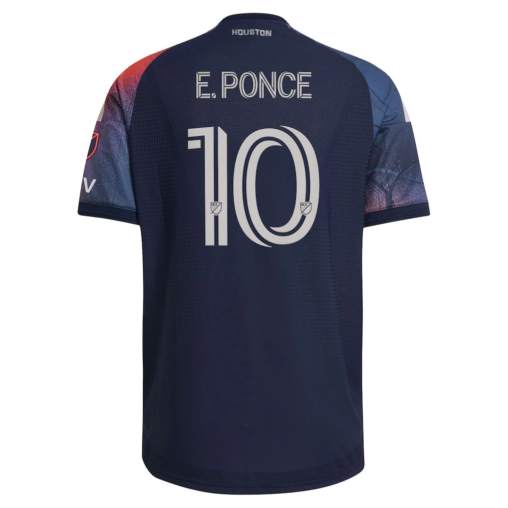 Ezequiel Ponce Houston Dynamo FC adidas 2026 Mission Control On-Field Authentic Patch Jersey - Blue