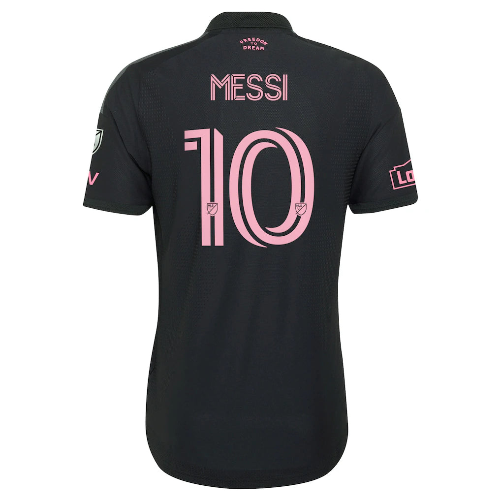 Lionel Messi Inter Miami CF adidas 2026 Presagio On-Field Authentic Patch Jersey - Black