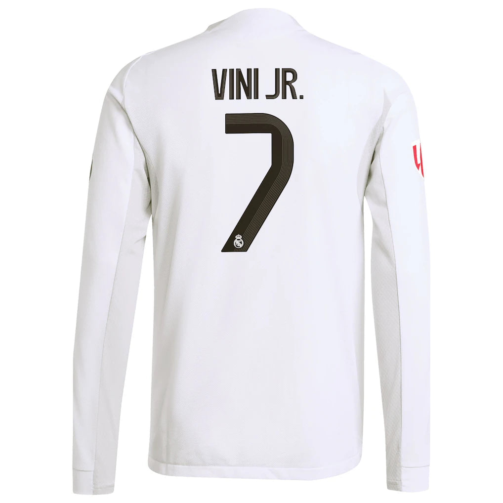Vini Jr. Real Madrid adidas 2025/26 Home Authentic Long Sleeve Jersey - White