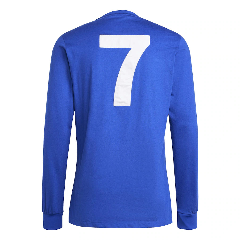Manchester United x George Best adidas Originals Lifestyler Long Sleeve Jersey - Blue