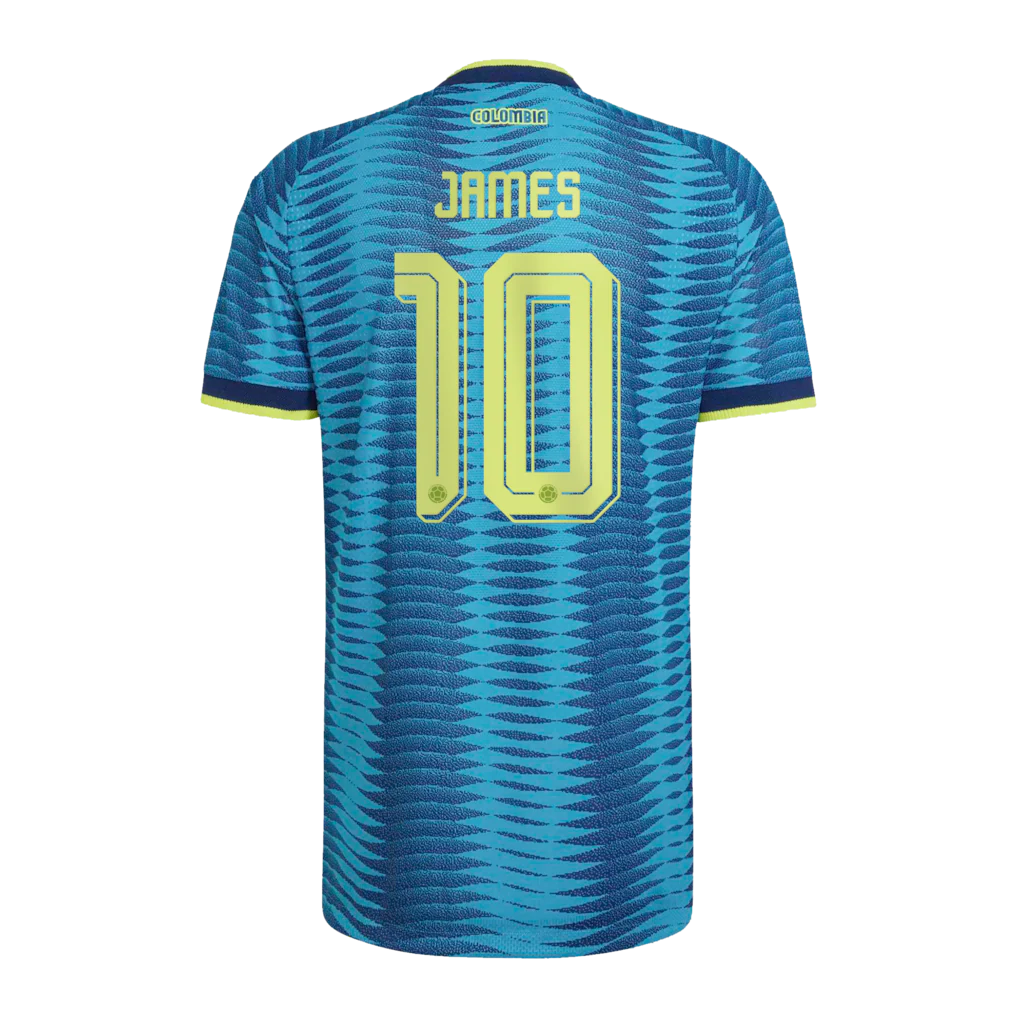 James Rodríguez Colombia National Team adidas 2026 Away On-Field Authentic Jersey - Turquoise