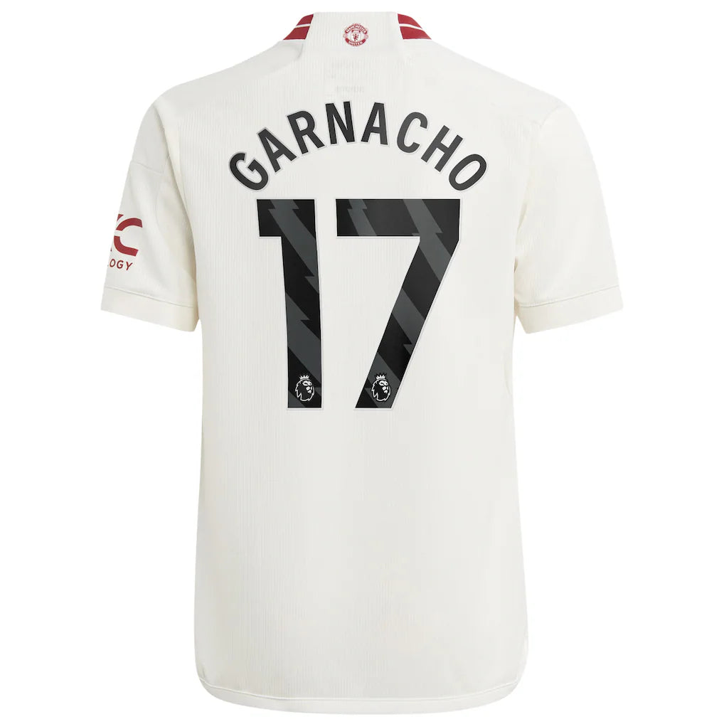Alejandro Garnacho Manchester United adidas Youth 2023/24 Third Replica Player Jersey – White