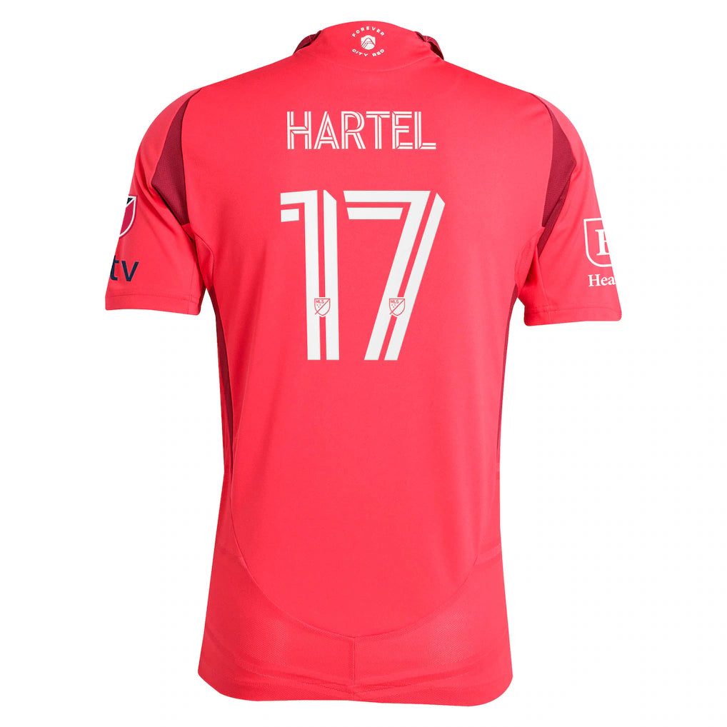 Marcel Hartel St. Louis CITY SC adidas 2025 Forever CITY Red On-Field Authentic Jersey - Red