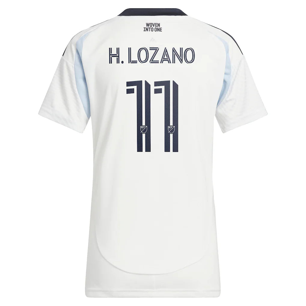 Hirving Lozano  adidas Women's 2025 Woven Into One Replica Player Jersey - White
