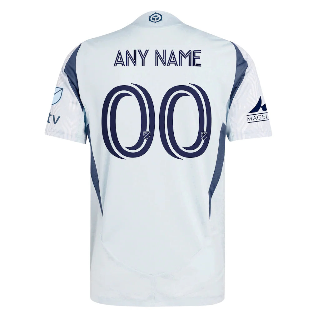 Chicago Fire adidas 2025 The Municipal Kit Authentic Custom Jersey - Light Blue
