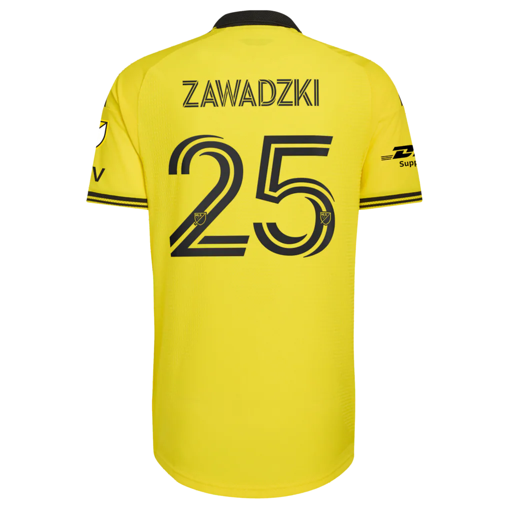 Sean Zawadzki Columbus Crew adidas 2026 The Crafted for Excellence Kit On-Field Authentic Patch Jersey - Yellow