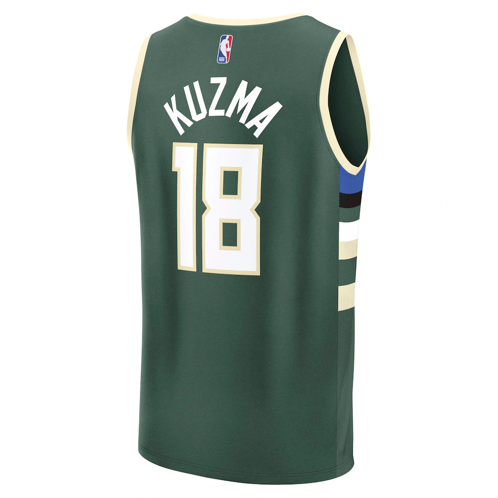 Kyle Kuzma Milwaukee Bucks Fanatics Fast Break Replica Player Jersey - Icon Edition - Hunter Green