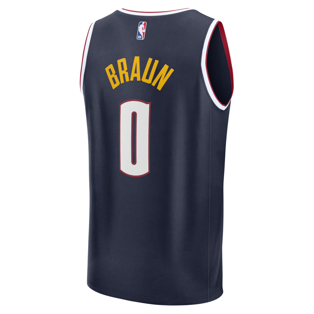 Christian Braun Denver Nuggets Fanatics Fast Break Replica Jersey - Icon Edition - Navy