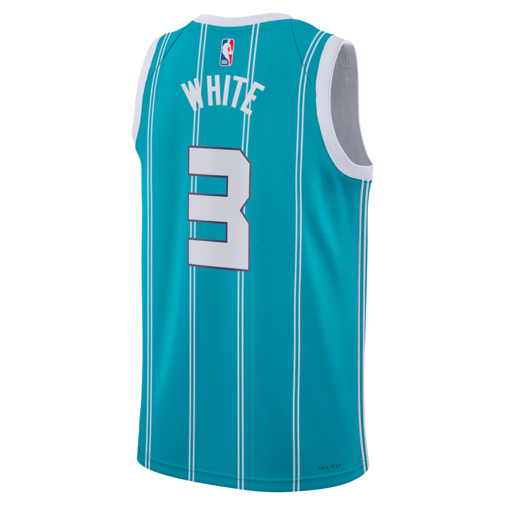 Coby White Charlotte Hornets Jordan Brand Unisex Swingman Jersey - Icon Edition - Teal