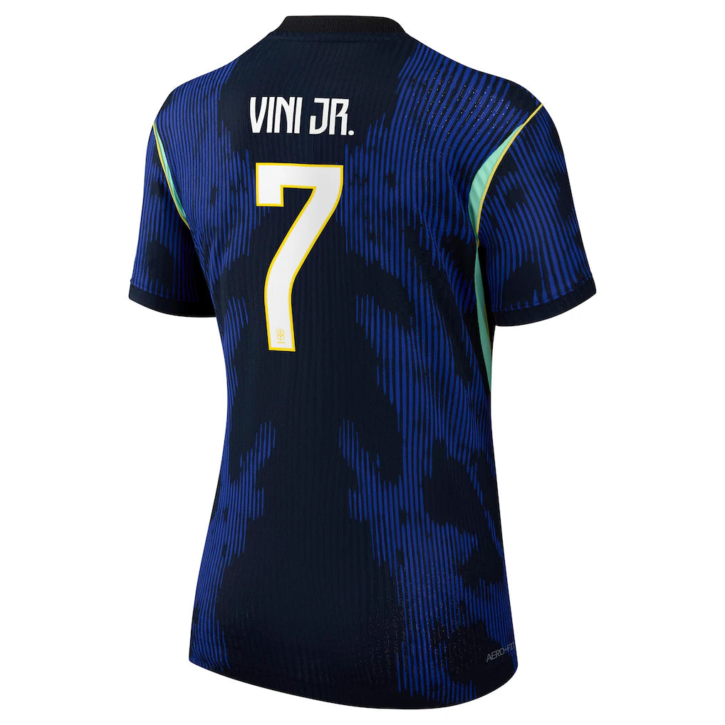 Vinicius Junior Brazil National Team Jordan Brand Women's 2026 Away Match Authentic Jersey - Blue