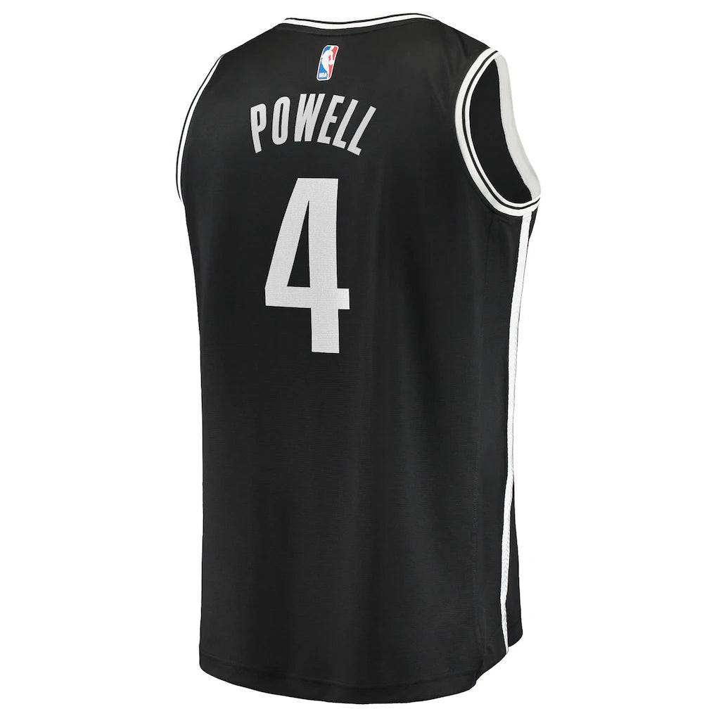 Drake Powell Brooklyn Nets Fanatics Fast Break Replica Jersey - Black - Icon Edition