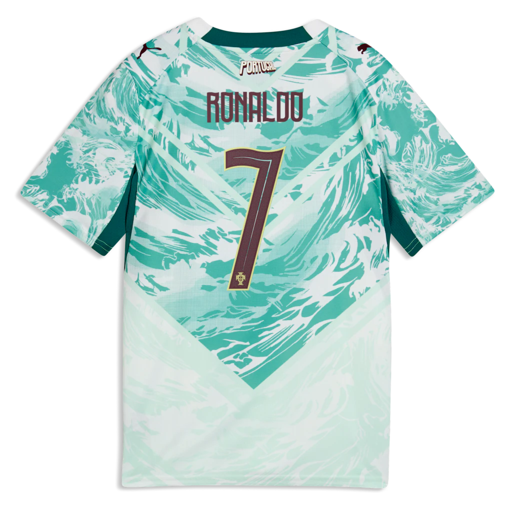 Cristiano Ronaldo Portugal National Team Puma Youth 2026 Away Replica Jersey - White