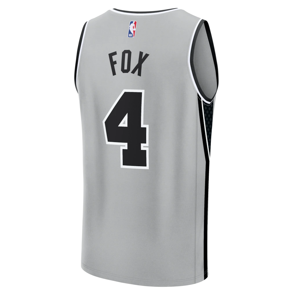 De'Aaron Fox San Antonio Spurs Fanatics Fast Break Jersey - Statement Edition - Silver