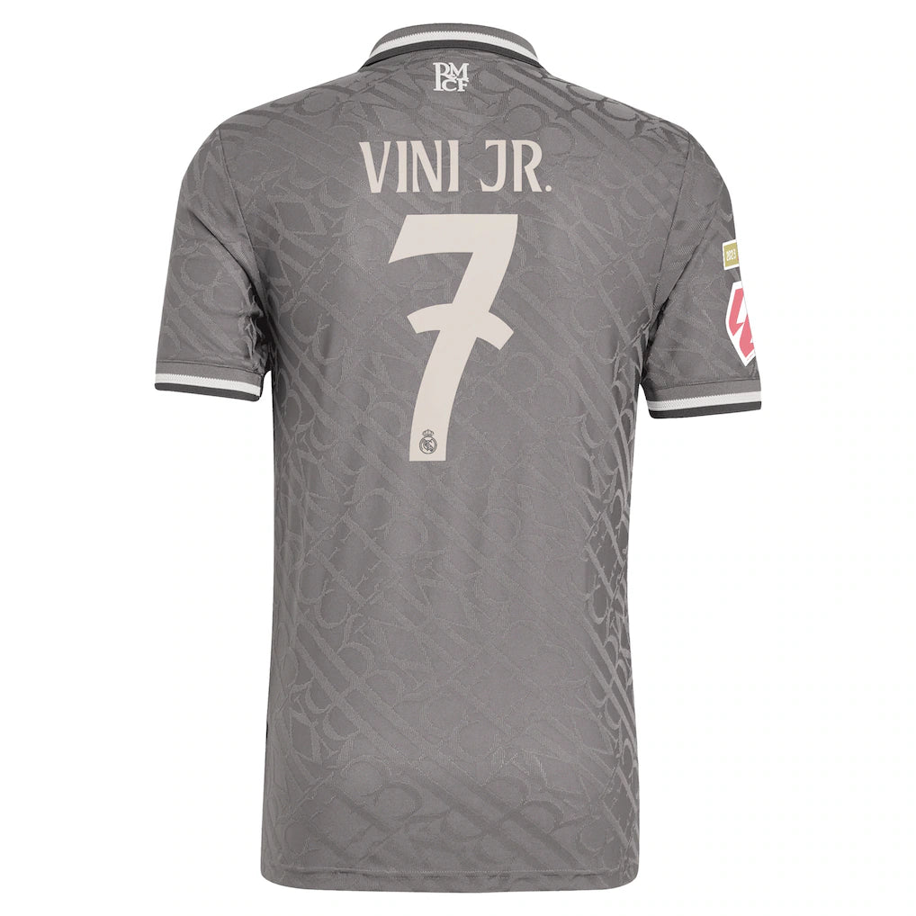 Vini Jr. Real Madrid adidas Originals 2024/25 Third Authentic Player Jersey - Charcoal