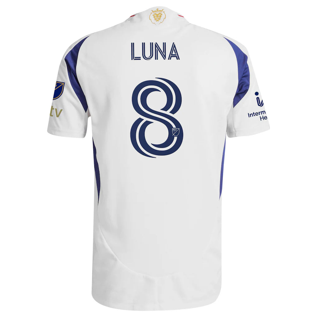 Diego Luna Real Salt Lake adidas 2025 Grid City On-Field Authentic Jersey - White